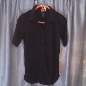 Uniform Black Button-up